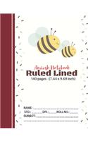 Amiesk Notebook - Ruled Lined Notebook - 140 pages (7.44 x 9.69 inch)