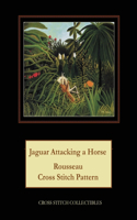 Jaguar Attacking a Horse: Rousseau Cross Stitch Pattern