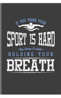 If you Think your Sport is Hard try doing it while Holding your Breath