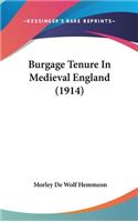 Burgage Tenure In Medieval England (1914)