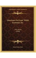 Questions On Evans' Welsh Grammar, Etc.