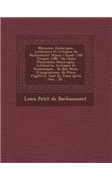 Memoires Historiques, Litteraires Et Critiques de Bachaumont: Depuis L'Annee 1762 Jusques 1788: Ou Choix D'Anecdotes Historiques, Litteraires, Critiqu