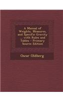 A Manual of Weights, Measures, and Specific Gravity ... with Rules and Tables - Primary Source Edition