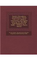 Dandin's Kavyadarsa, Parichcheda 2. Edited with a New Sanskrit Commentary and English Notes by S.K. Belvalkar [And] Rangacharya B. Raddi - Primary Source Edition