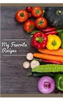 My Favorite Recipes: Recipe Journal (Diary, Notebook)(1 Recipe Journal Blank)