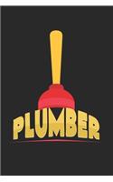 Plumber: 6x9 Plumber - blank with numbers paper - notebook - notes