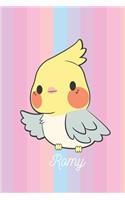 Romy: Oiseau Mignon: Personalisé Carnet De Notes Cadeau Ligné Pour Les Filles Et Étudiantes