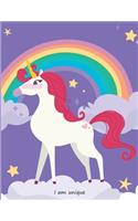Magical Unicorn #07, Unicorn Wide Ruled Journal for Kids Girls, Journal for Kids Ages 7-12, Unicorn Notebook for Kids
