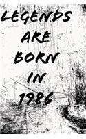 LEGENDS ARE BORN IN 1986 6x9 in 120 pages