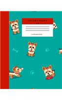 Wide Ruled Notebook Dog Composition Book