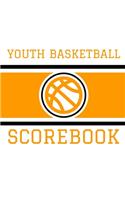 Youth Basketball Scorebook: Basic 50 Game Basketball Scorebook - Scoring by Half