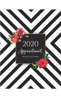 2020 Appointment Scheduling Book: Stripes Pattern - Schedule Organizer - Appointment Book 15 Minute Increments - Client Organizer - Monday to Sunday 8 am-9 pm - Personal Time Managem