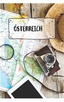 Österreich: Liniertes Reisetagebuch Notizbuch oder Reise Notizheft liniert - Reisen Journal für Männer und Frauen mit Linien