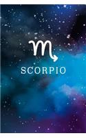 Scorpio: Journal, Astrology Zodiac Symbol Horoscope Notebook, 6"x9" Wide Ruled Blank Lined Composition, Personalized Birthday Gift for Kids Men Women