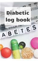 Diabetic Log Book: Blood sugar notebook, journal record, diabetic organiser, Glucose Tracker