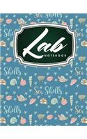 Lab Notebook: Kids Lab Notebook, Lab Notebooks With Grid Pages, Lab Notebook Graph Paper, Student Lab Notebook Chemistry, Cute Sea Shells Cover(75 Lab Notebooks)