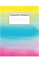 Composition Notebook: Watercolor Pastel