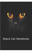 Black Cat Notebook: College Ruled Cat Lover Note Book/ Journal / Composition Book for Girls