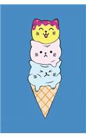Cat Ice Cream Journal Notebook
