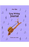 Song Writing Journal: Blank Musician's and Songwriter's Journal: Music Manuscript Paper for Musicians, Students and Kids 8x10 Inches,170 Pages