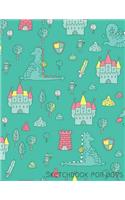 Sketchbook For Boys: : Sketch book for kids: Blank Unlined Paper for Drawing - 110 Pages ( 8.5"x11" )Blank Paper for Drawing, Doodling or Sketching. Green Fairy Tales Co