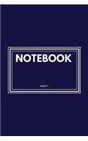 Notebook: Navy: Notebook 6 X 9: Notebook 50 Sheets