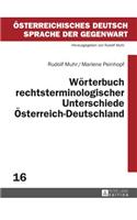 Woerterbuch rechtsterminologischer Unterschiede Oesterreich-Deutschland