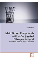 Main Group Compounds with π-Conjugated Nitrogen Support