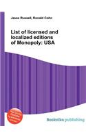 List of Licensed and Localized Editions of Monopoly: USA(English)
