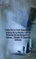 Fallos De La Corte Suprema De Justicia De La Nacion: Con La Relacion De Sus Respectivas Causas ., Volume 54 (Spanish Edition)