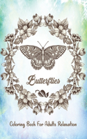 Butterflies Coloring Book For Adults Relaxation