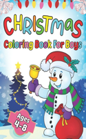 Christmas Coloring Book For Boys Ages 4-8: 50 Christmas Coloring Pages for Kids