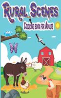 rural scenes Coloring Book for adults