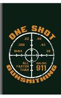 One shot all faster that dialing 911 gunsmithing