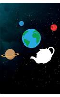Russells Teapot in Space: 6x9 120-page dotted notebook journal notepad scribble book diary workbook for philosophers