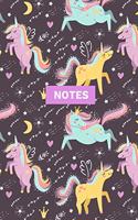 Notes: A Whimsical Magical Unicorn, Cupcakes and Doodle Rainbows Notebook Journal - Magical Forest Fairies, Llama, Caticorn, Unicorn - I Believe in Unicorn