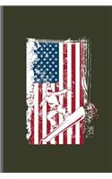 Flag Patriotic Skiing: Winter Sports Snowboarding, Skiing notebooks gift (6x9) Lined notebook to write in