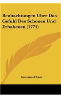 Beobachtungen Uber Das Gefuhl Des Schonen Und Erhabenen (1771)