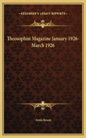 Theosophist Magazine January 1926-March 1926