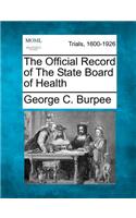 Official Record of The State Board of Health