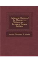Catalogue Raisonne de Manuscrits Ethiopiens ...