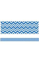 Super Power Blue Chevron Straight Borders