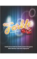 Farkle Score Sheets: V.3 Elegant design Farkle Score Pads 100 pages for Farkle Classic Dice Game - Nice Obvious Text - Large size 8.5*11 inch (Gift)(1 F. Scoresheets)
