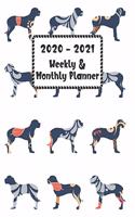 2020 - 2021 Weekly & Monthly Planner: Great Dane Dog - Two Year Daily Weekly Monthly Calendar Schedule Agenda Organizer with Notes, Goals & To Do Lists(16 8.5 X 11 Dog Planner January 2020 - December 2021)