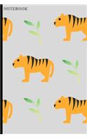 Notebook: Cool Tiger Lover Softback Diary Composition Book Journal (6" x 9") 120 Lined Pages