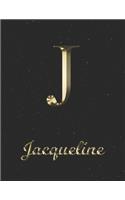 Jacqueline: 1 Year Daily Planner (12 Months) - Yellow Gold Effect Letter J Initial First Name - 2020 - 2021 - 365 Pages for Planning - January 20 - December 20 