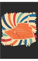 Notizbuch: Segeln A5 Notebook Segelboot auf Wasser retro vintage I Geschenk für Segler I Schreibheft oder Tagebuch liniert I Notizheft mit Boot