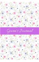 Gwen's Journal: Cute Personalized Name Notebook for Girls & Women - Blank Lined Gift Journal/Diary for Writing & Note Taking
