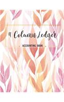 4 Column Ledger Accounting Book: Accounting Ledger Book for Small Business, Bookkeeping Ledger, Account Book, Accounting Journal Entry Book(84 Journal Entries)