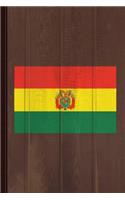 Bolivia Flag Journal Notebook: Blank Lined Ruled for Writing 6x9 110 Pages